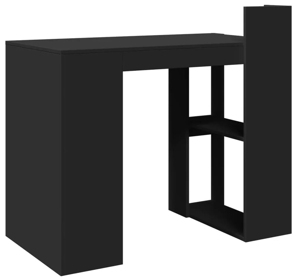 Secretária 103,5x56,5x94 cm derivados de madeira preto