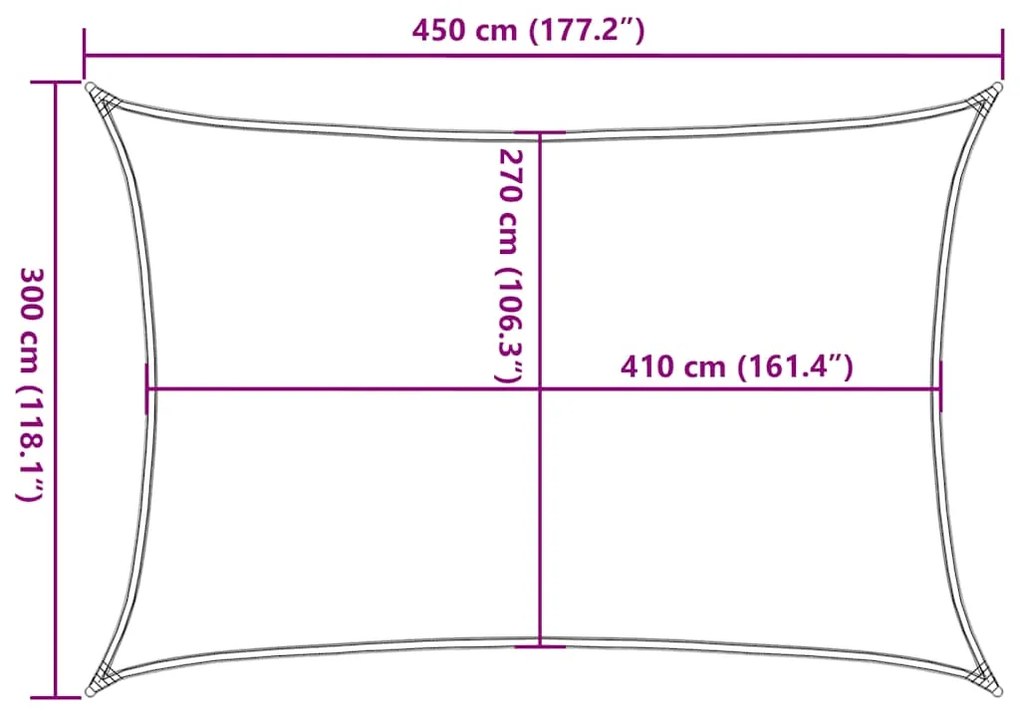 Para-sol estilo vela 160 g/m² 3x4,5 m PEAD amarelo