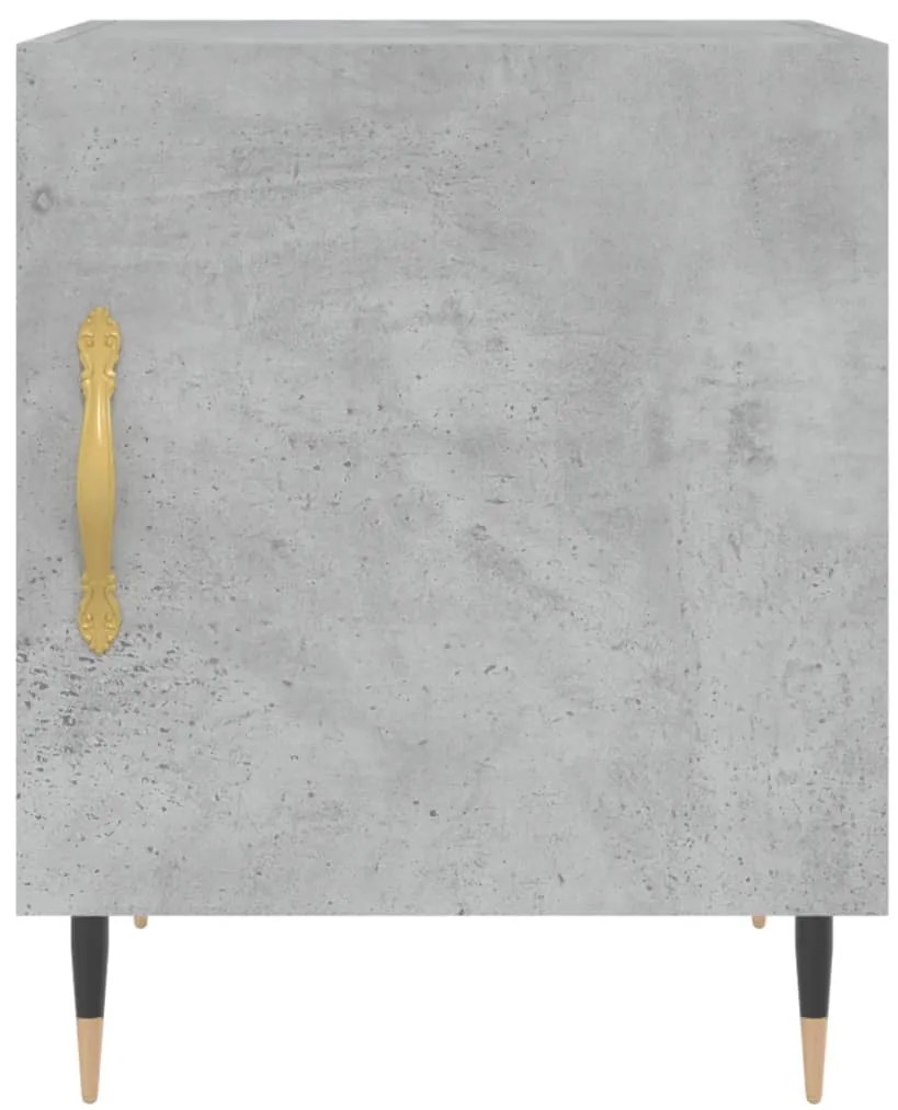 Mesa cabeceira 2pcs 40x40x50 cm derivados madeira cinza cimento