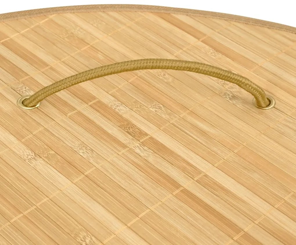 Cesto de canto para roupa suja 60 L bambu