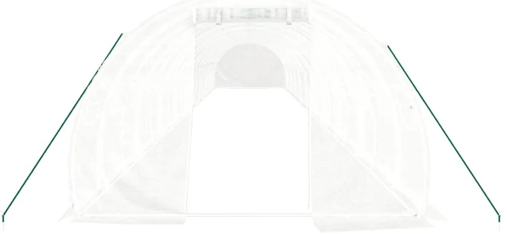 Estufa com estrutura de aço 60 m² 20x3x2 m branco