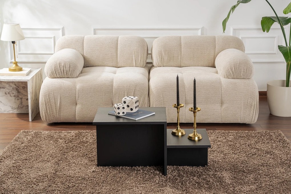Mesa de Centro Harmony – Preto Madeira – 80x40x40 cm