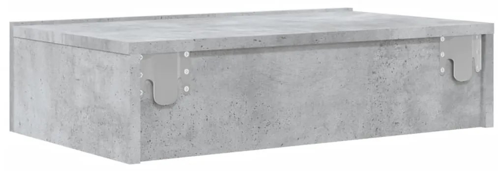 Móvel de TV com luzes LED 60x35x15,5 cm cinzento cimento