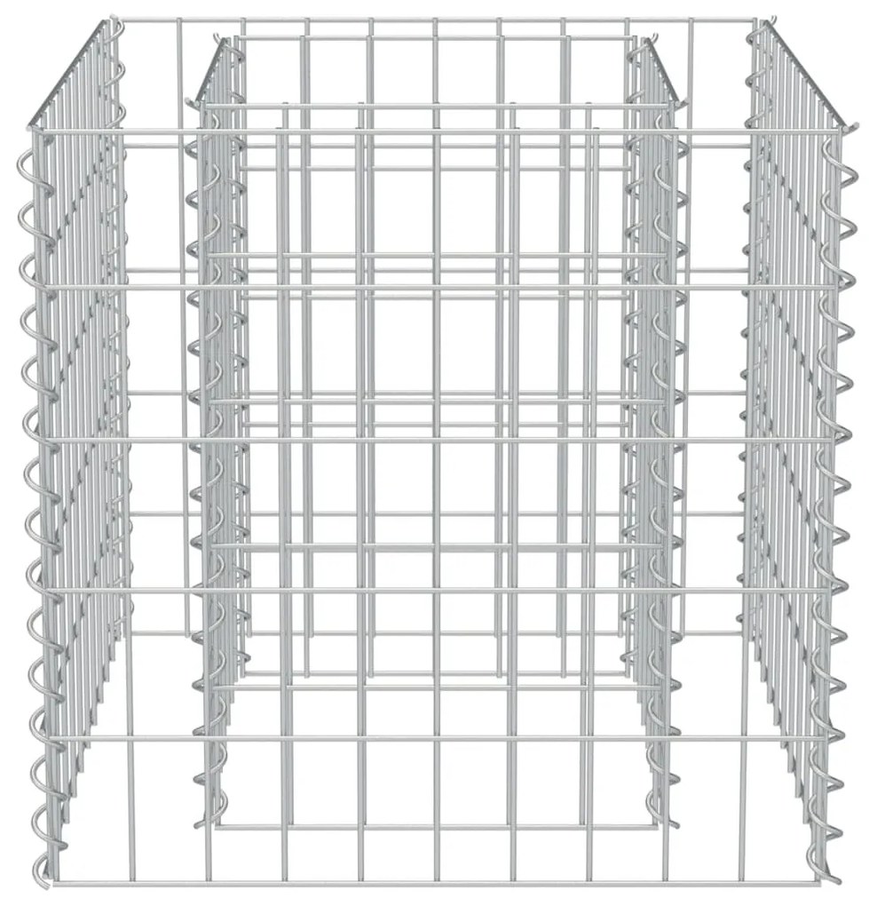 Canteiro elevado/cesto gabião 50x50x50 cm aço galvanizado