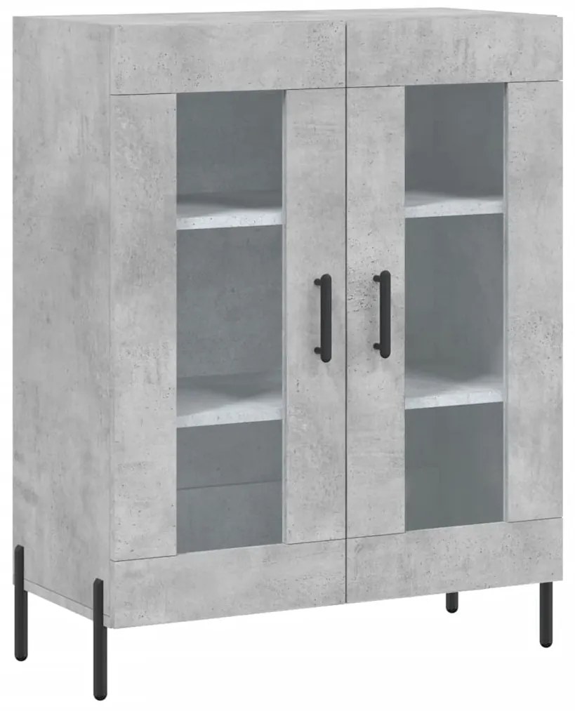 Armário alto 69,5x34x180 cm derivados de madeira cinza cimento