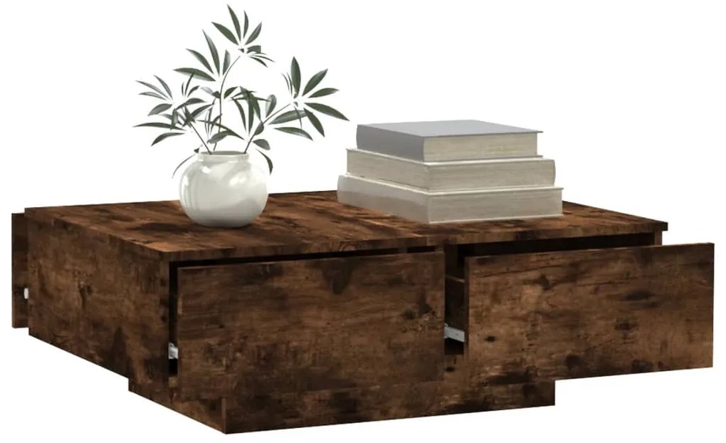 Mesa de centro 90x60x31 cm derivados de madeira carvalho fumado