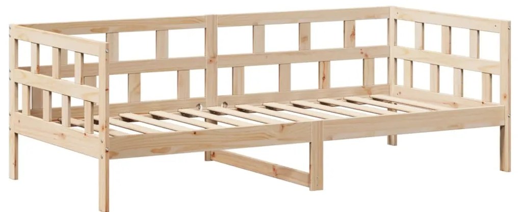 Sofá-cama com telhado 90x200 cm madeira de pinho maciça