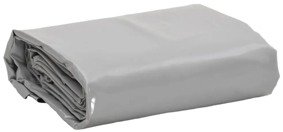 vidaXL Lona 1x2,5 m 650 g/m² cinzento