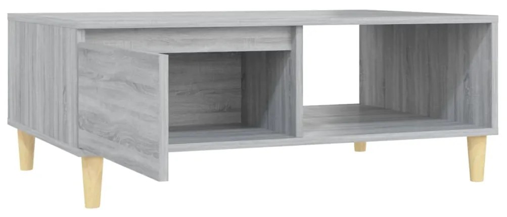 Mesa de centro 90x60x35 cm derivados de madeira cinzento sonoma