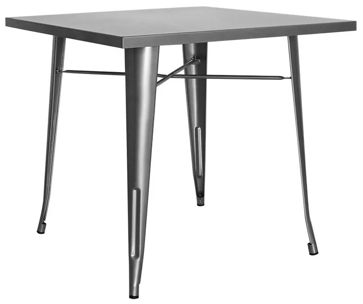 Mesa Torix Quadrada 70 cm - Cinza metalizado