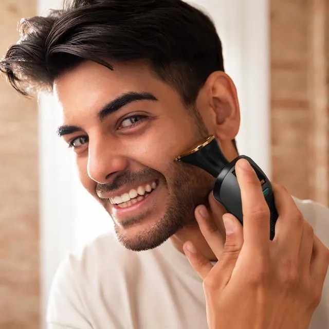 Máquina de barbear Cecotec PrecisionCare TwistGroom 10 em 1 com base de carregamento, bateria de lítio, lâminas de aço inoxidável com revestimento de