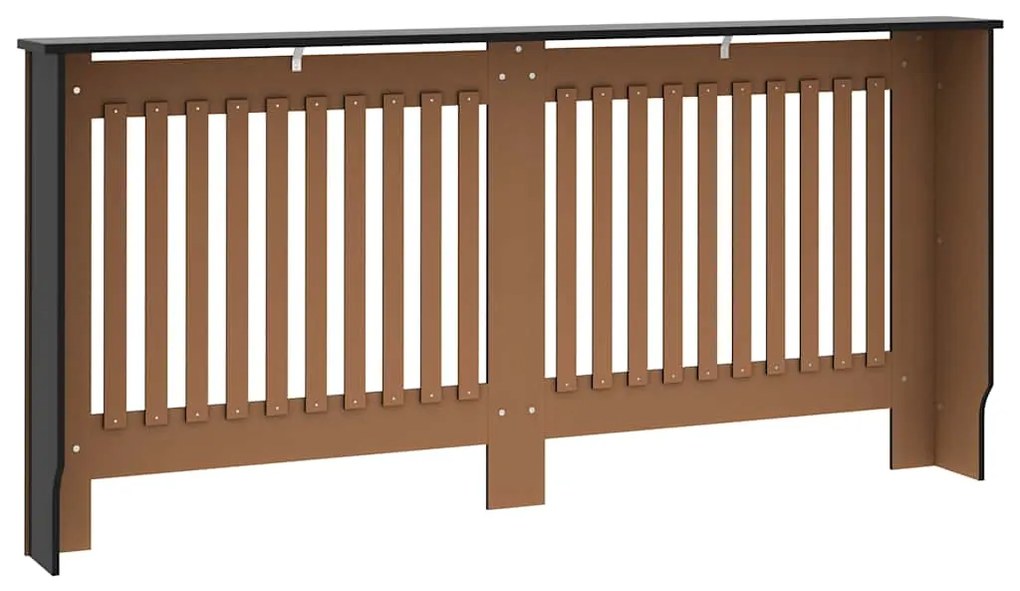 Cobertura de radiador 172x19x81,5 cm MDF preto