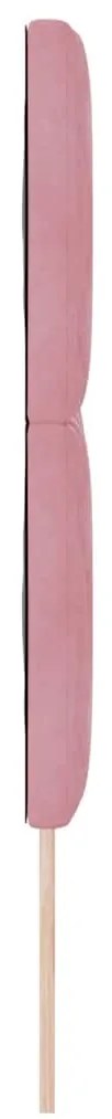 Cabeceira LED Bloco de Diamante Rosa 144 cm Veludo
