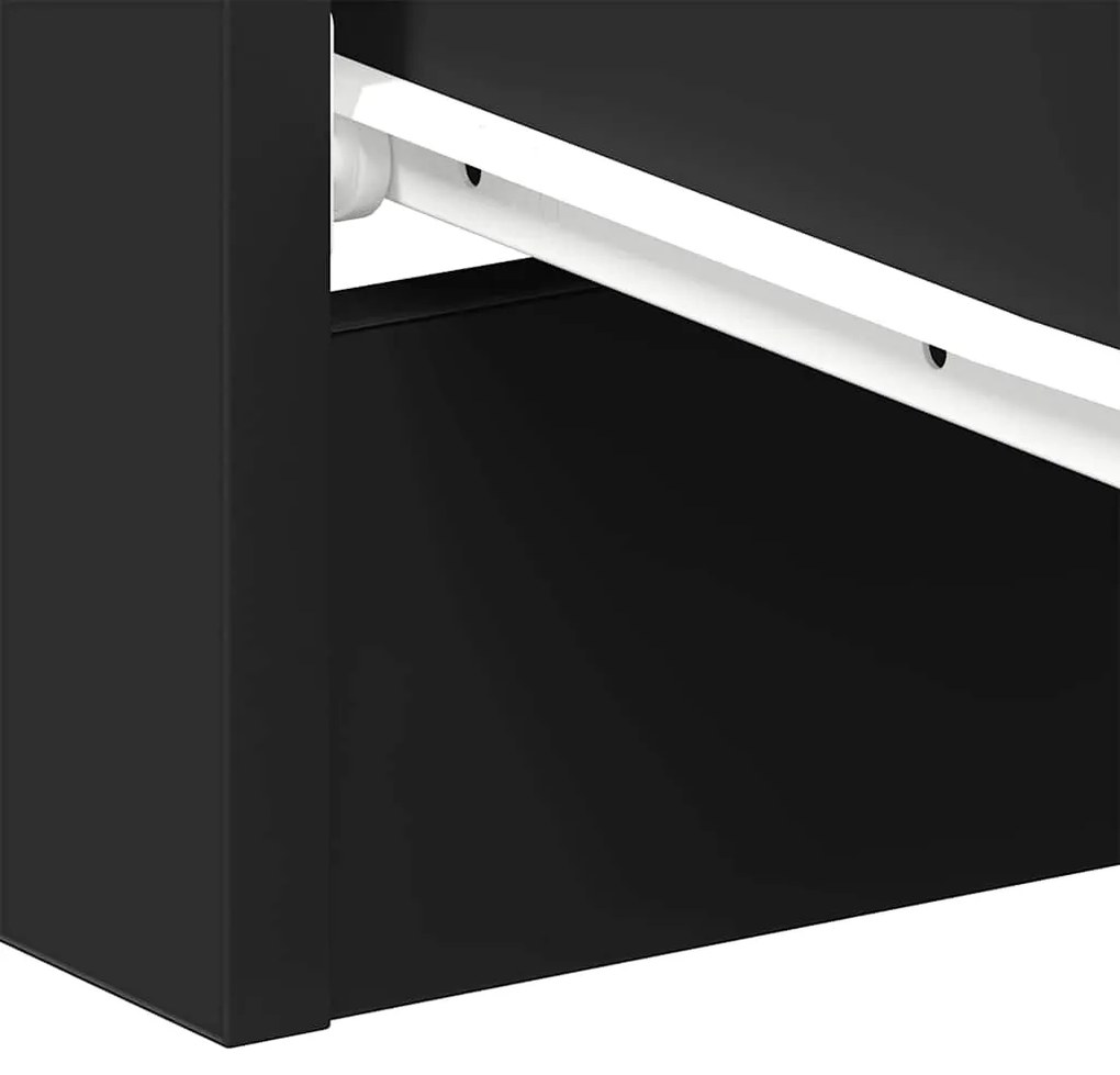 Mesa de cabeceira 38x35x56 cm derivados de madeira preto