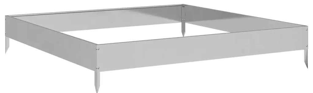 Canteiro elevado de jardim 100x100x18,5 cm aço galvanizado
