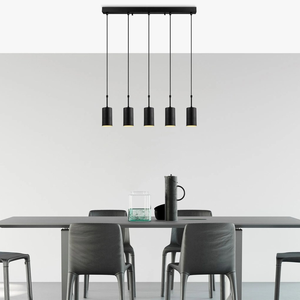 Chandelier Camel 5 – Preto – 79 x 9 cm