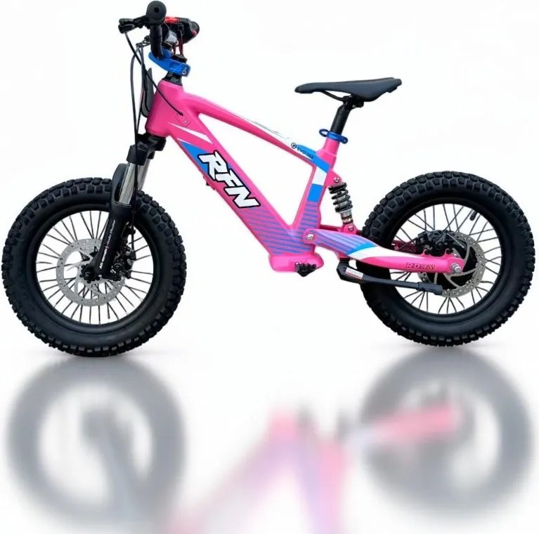 Bicicleta elétrica infantil 350W 16" Roan RXF Evo-S Rosa