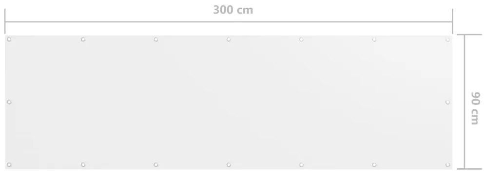 Tela de varanda 90x300 cm tecido Oxford branco