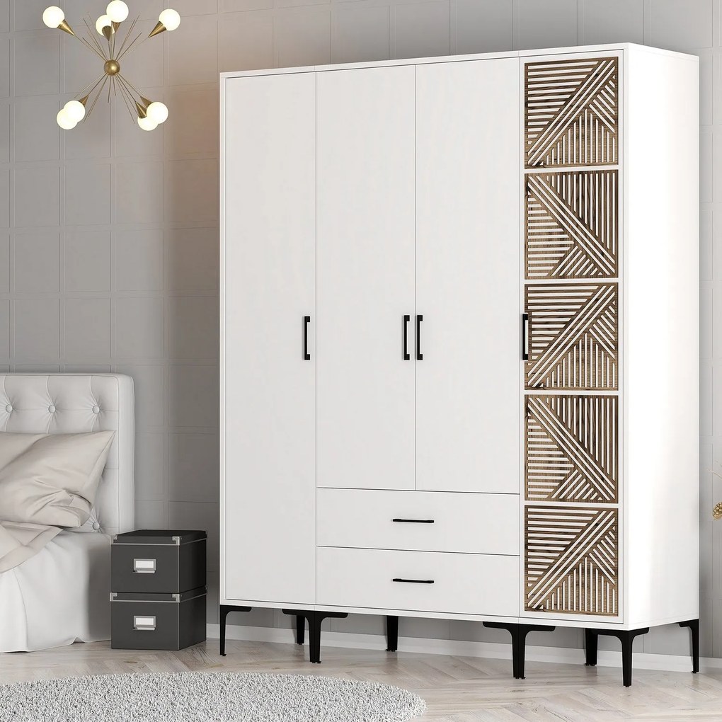 Guarda-Roupa Kumsal STP – Branco – 160 cm x 47,5 cm x 201,4 cm