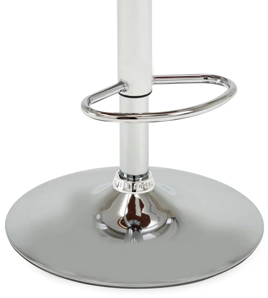 Bancos de bar 2 pcs madeira curvada e couro artificial creme