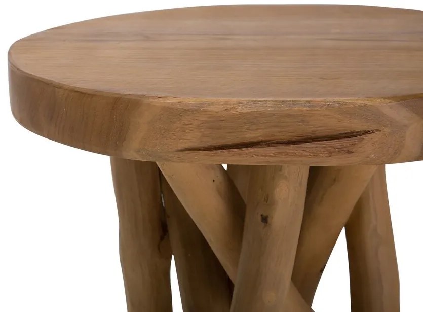 Mesa de apoio em teca MERRITT Beliani