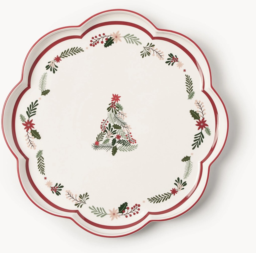 Travessa de Natal em porcelana Eve