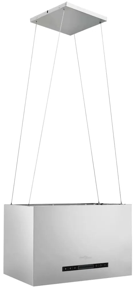 Exaustor de ilha suspenso ecrã tátil LCD 55 cm aço inoxidável