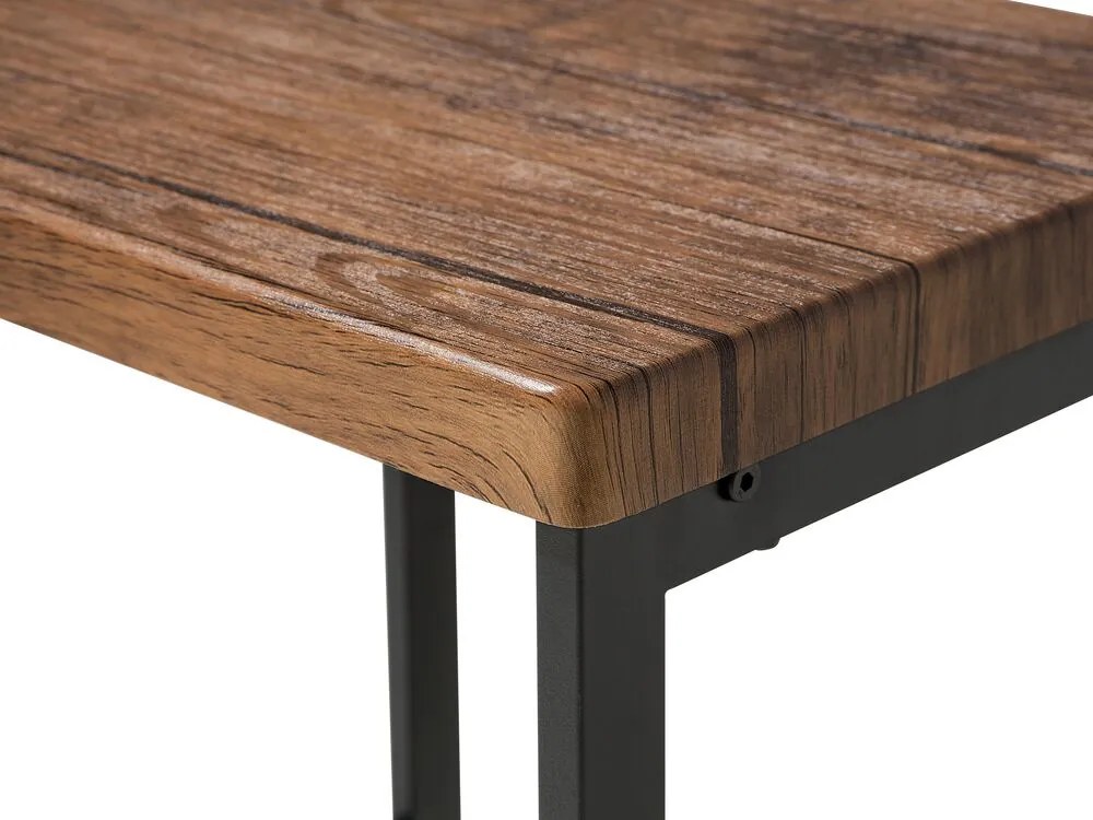 Conjunto de refeição 4 lugares castanho e preto ARLINGTON Beliani