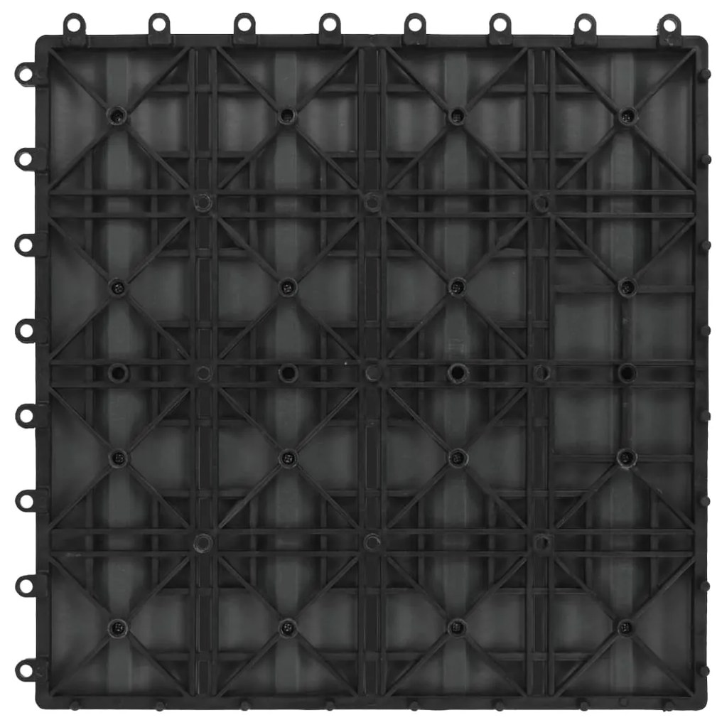 Ladrilho pavimento relevo profundo 11 pcs WPC 1m² cinzento