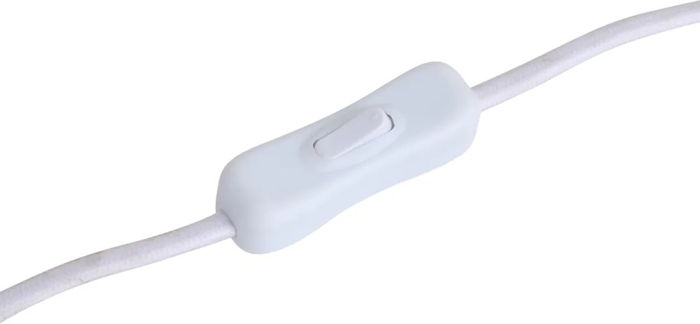 Candeeiro de Mesa Retro Bege com Abajur de Tecido - Captain