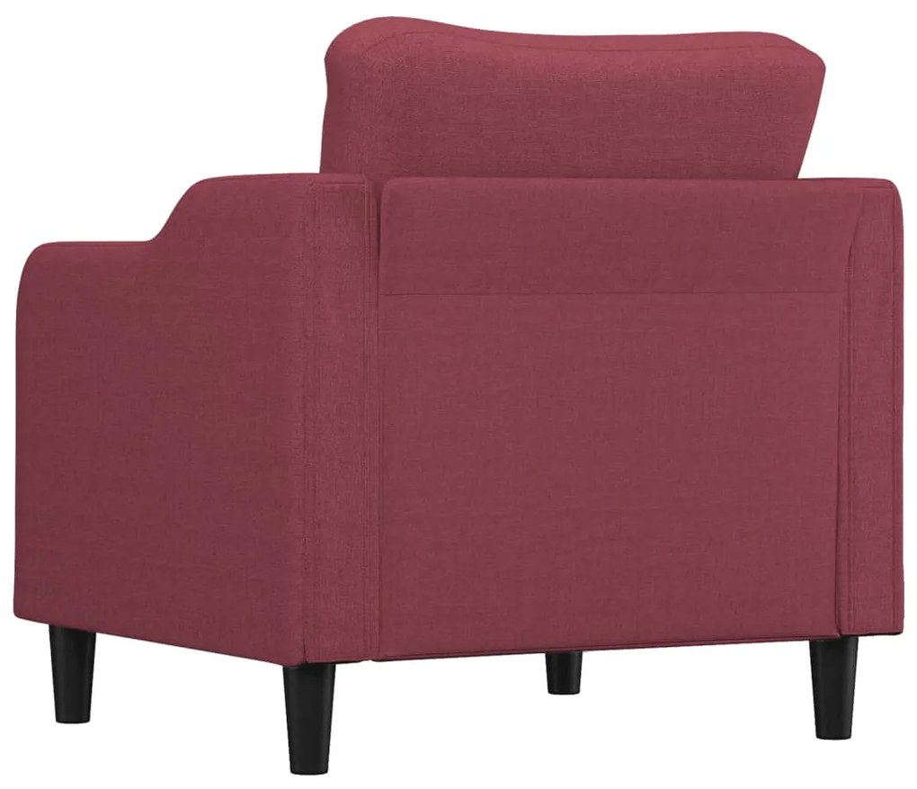 Poltrona 60 cm tecido vermelho tinto