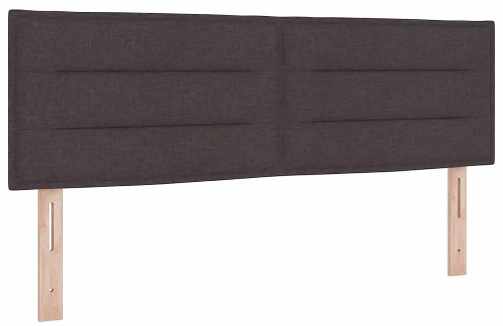 Cama Box com Colchão e LED Castanha 140x190 cm Tecido