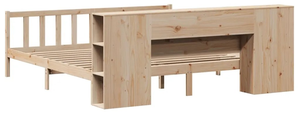 Cama com estante sem colchão 200x200 cm pinho maciço