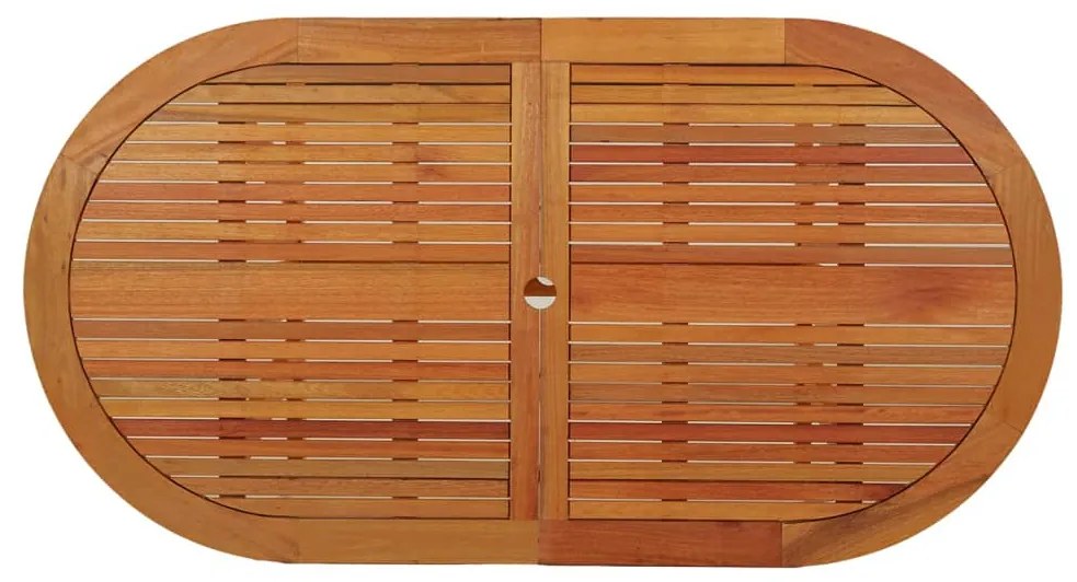 Mesa de jardim 160x85x75 cm madeira de eucalipto maciça