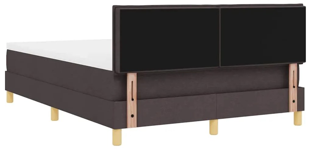 Cama Box com Colchão e LED Castanha 140x190 cm Tecido