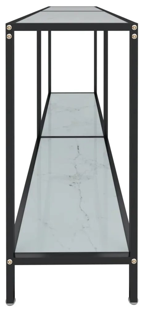 Mesa consola branco 160x35x75,5 cm vidro temperado