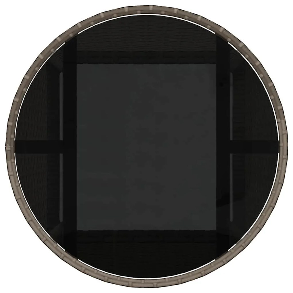 Conjunto de Jantar de Jardim 5 Peças Cinza Polirattan