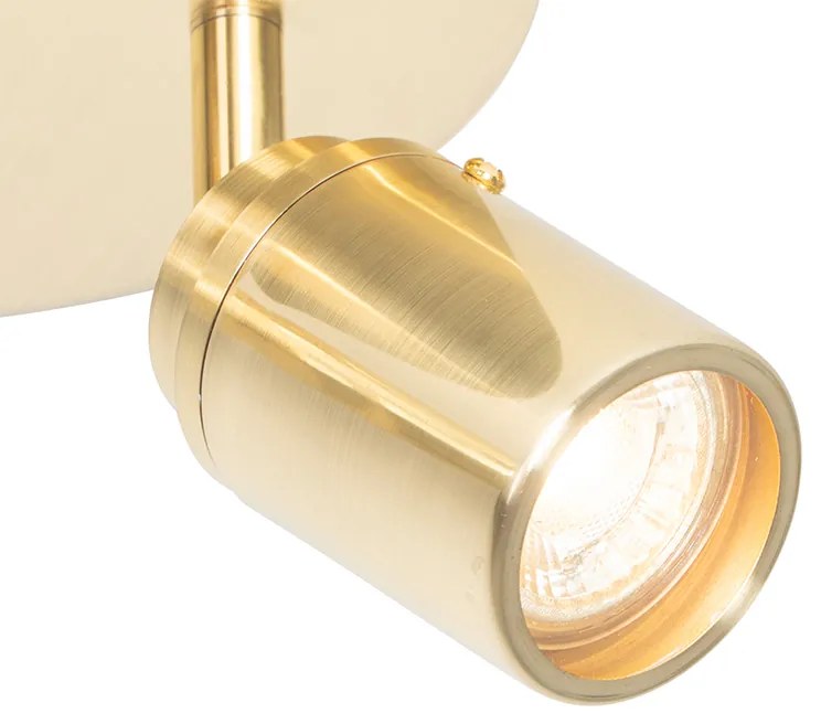 Foco de banheiro moderno latão 2-luzes IP44 - Ducha