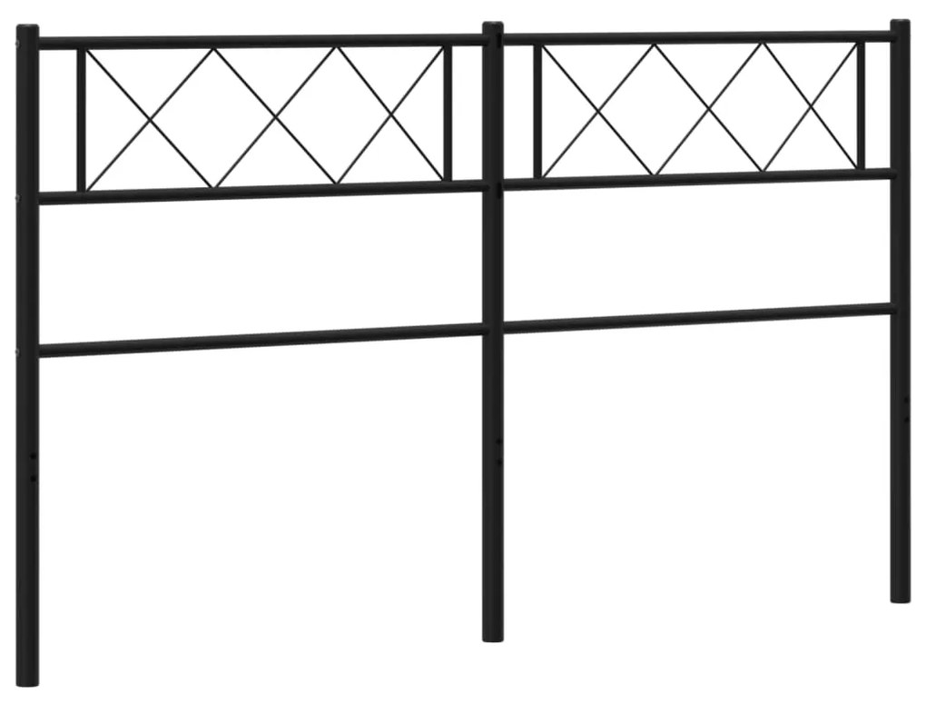 Cabeceira de cama 140 cm metal preto