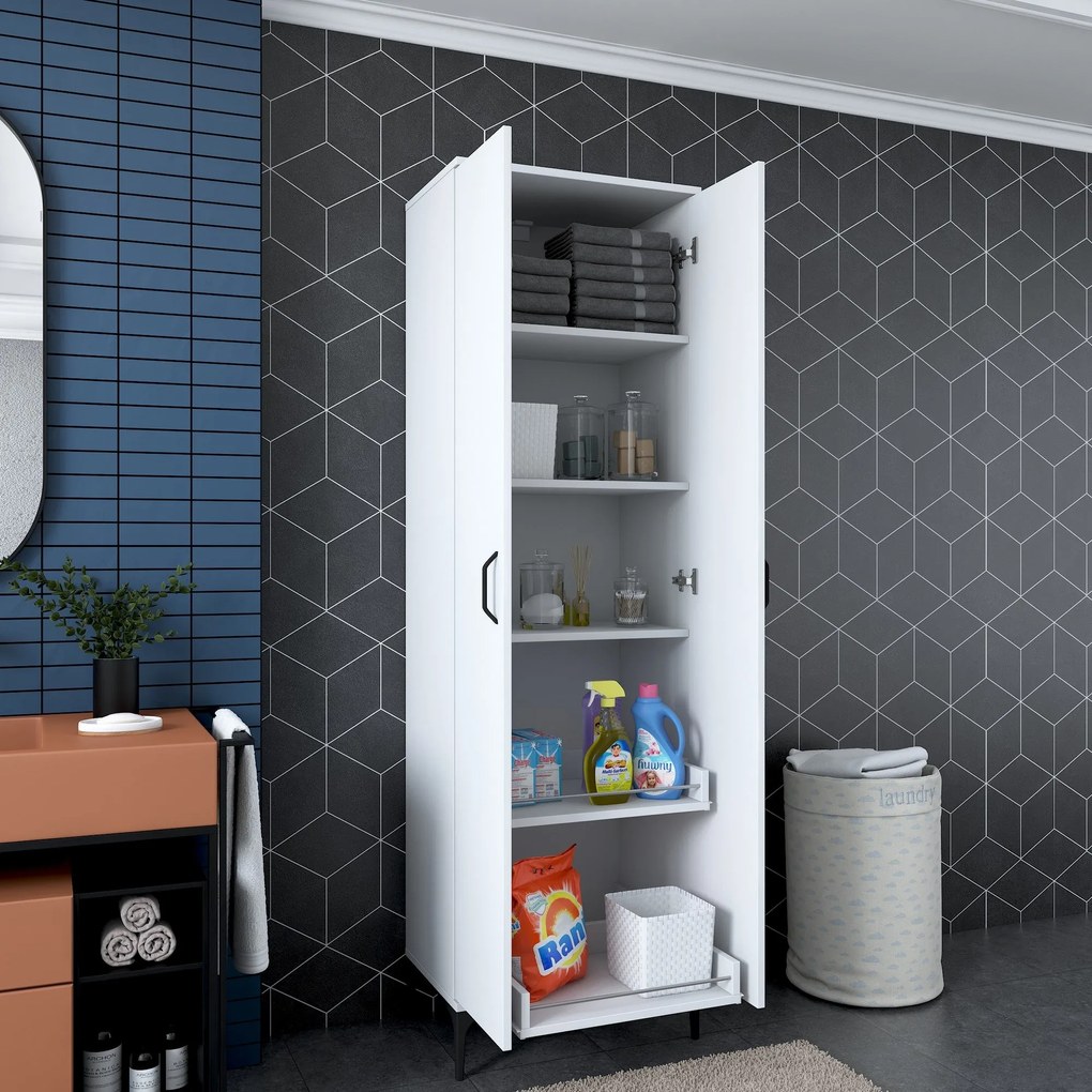 Armário Multiusos JE110 – Branco – 60x198,6x40 cm