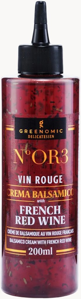 Creme de vinagre balsâmico com vinho tinto francês, conjunto de 2 garrafas