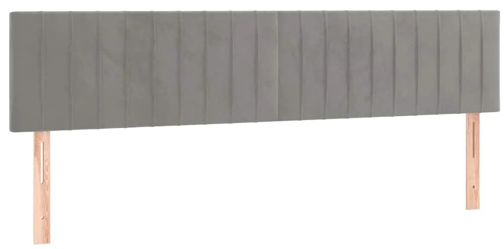 Cama boxspring com colchão 120x190 cm veludo cinzento-claro
