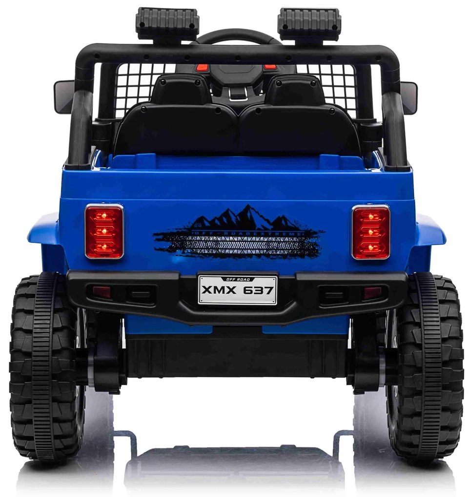 Jipe elétrico para Crianças 12V OFF ROAD 4x4 SPORT Rodas de EVA, Assento de couro Azul