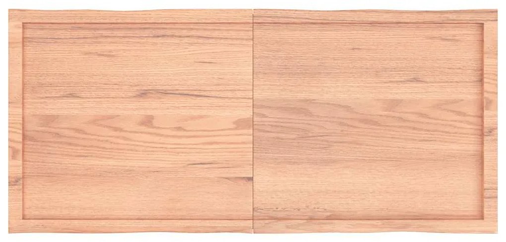 Tampo de mesa com bordas vivas carvalho tratado castanho-claro
