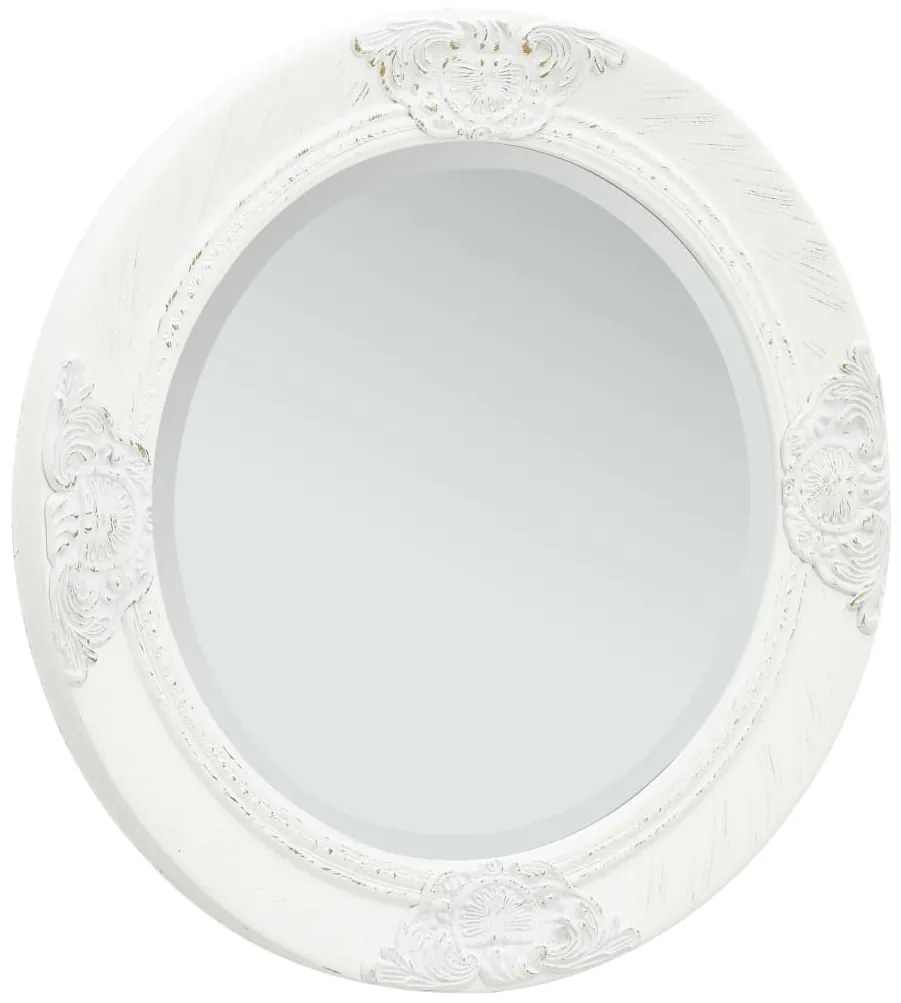 vidaXL Espelho de parede estilo barroco 50 cm branco