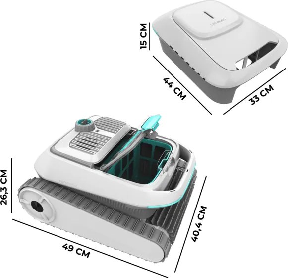 Robot limpa-piscinas para fundos, paredes, linha de água e superfície Conga Pooldroid 10000 TotalClean AquaSkater .