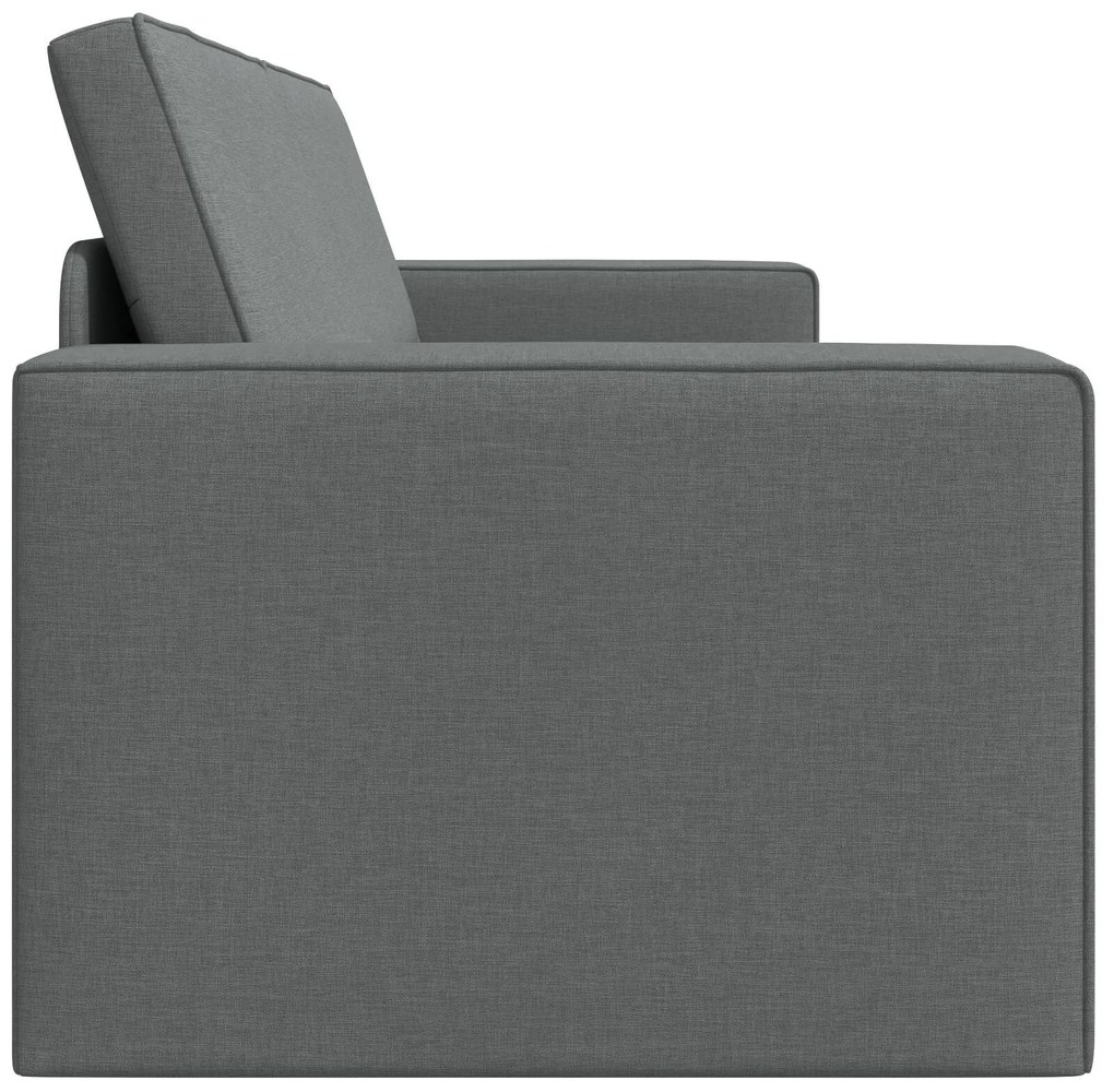 Sofá Cama de Chão 2 em 1 Cinza Escuro 245x150x60.5 cm Tecido