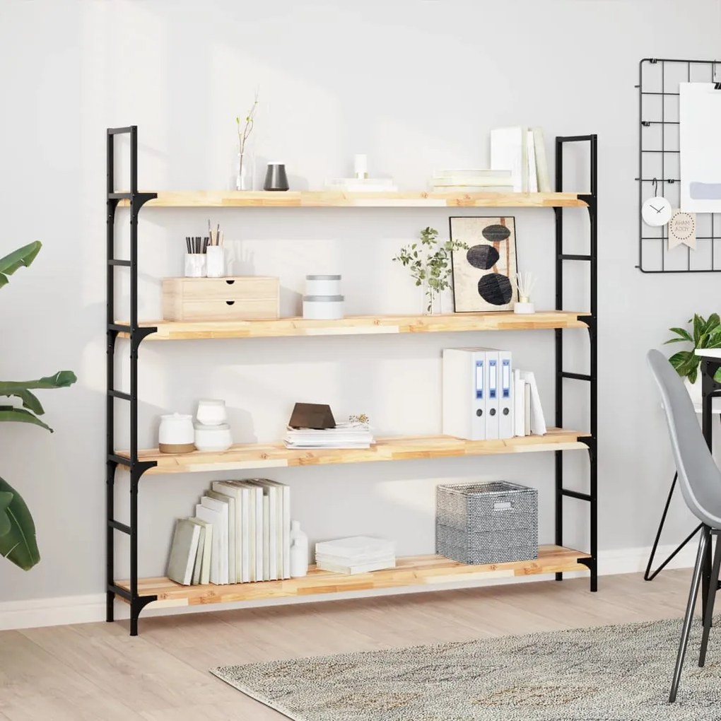 vidaXL Prateleira flutuante 140x20x4 cm acácia maciça não tratada