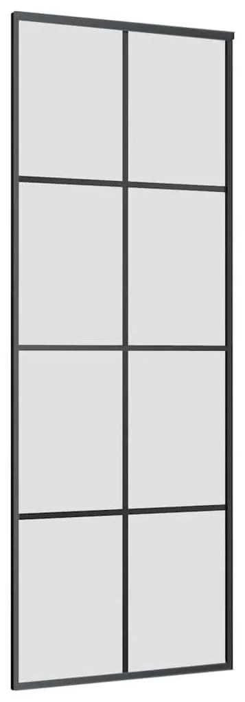 Porta deslizante c/ conj. ferragens 76x205cm vidro ESG preto