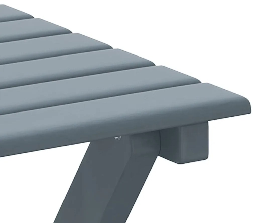 Mesa de apoio dobrável madeira de álamo maciça cinzento
